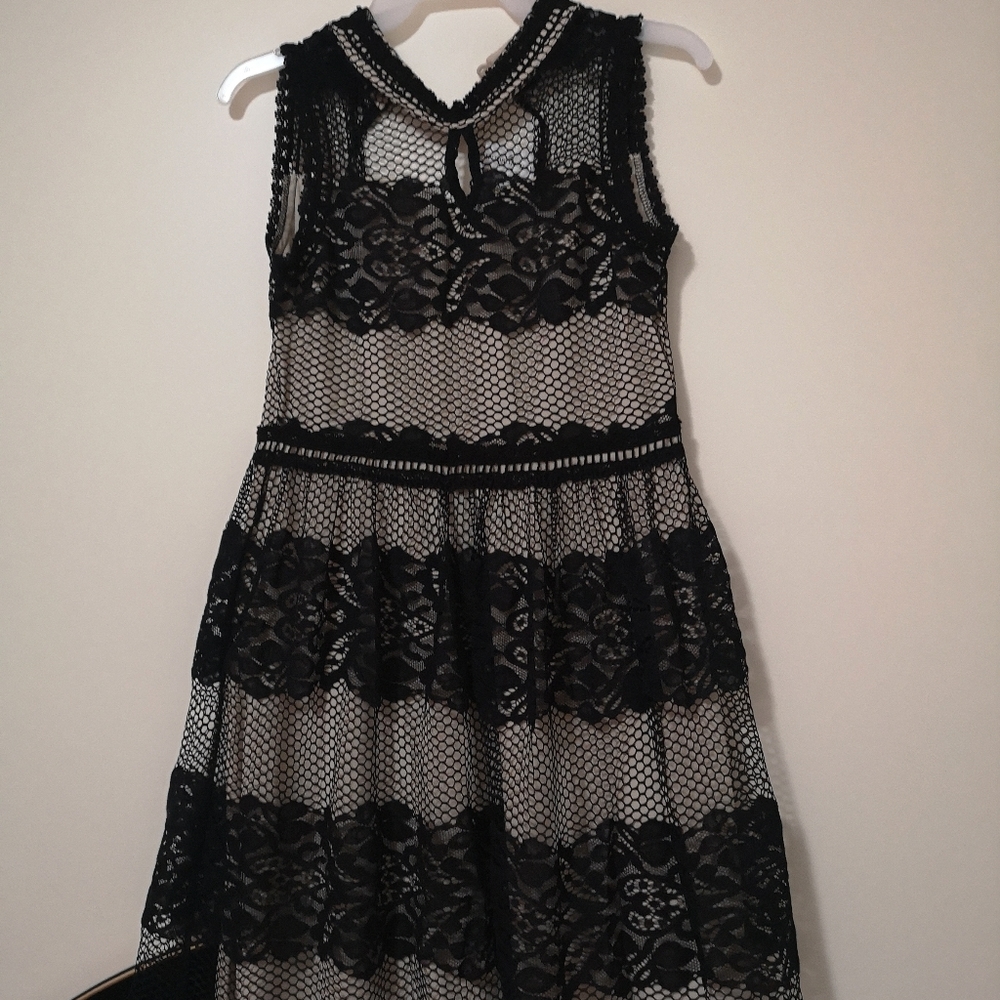 Black Lace Baby doll Dress